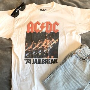 AC/DC Graphic T-Shirt Distressed